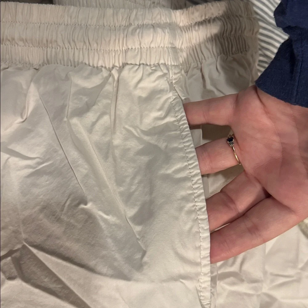 Garage Beige Elastic Waist Pants. Small